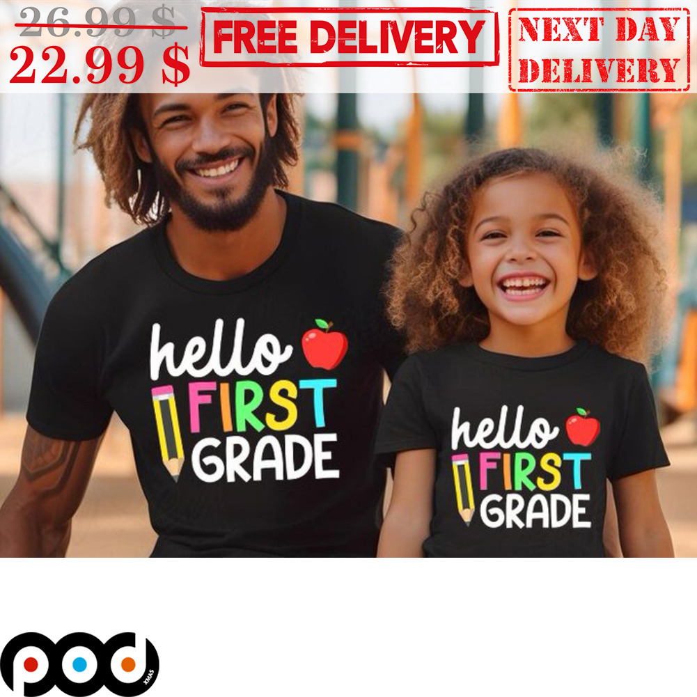 Hello First Grade Back To School Kids Shirt