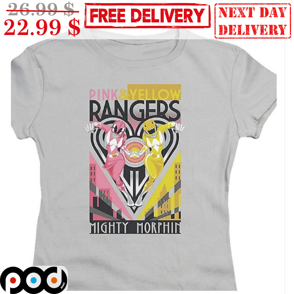 Pink And Yellow Rangers Mighty Morpin Shirt