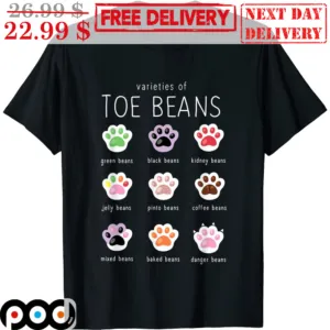 Varieties Of Toe Beans Cat Paws Shirt