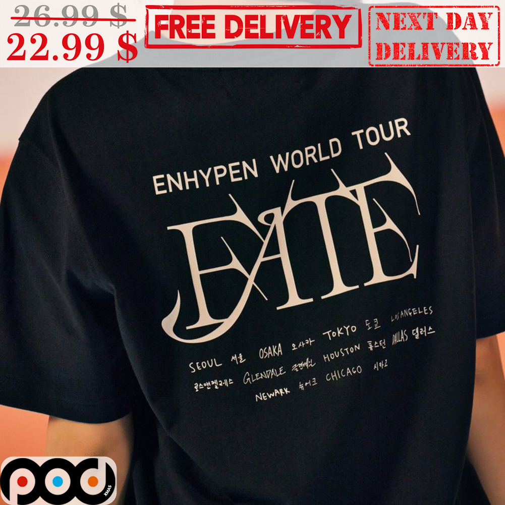 Get Enhypen World Tour Fate Shirt For Free Shipping • Custom Xmas Gift