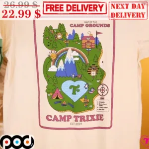 Map Of The Camp Grounds Camp Trixie Shirt