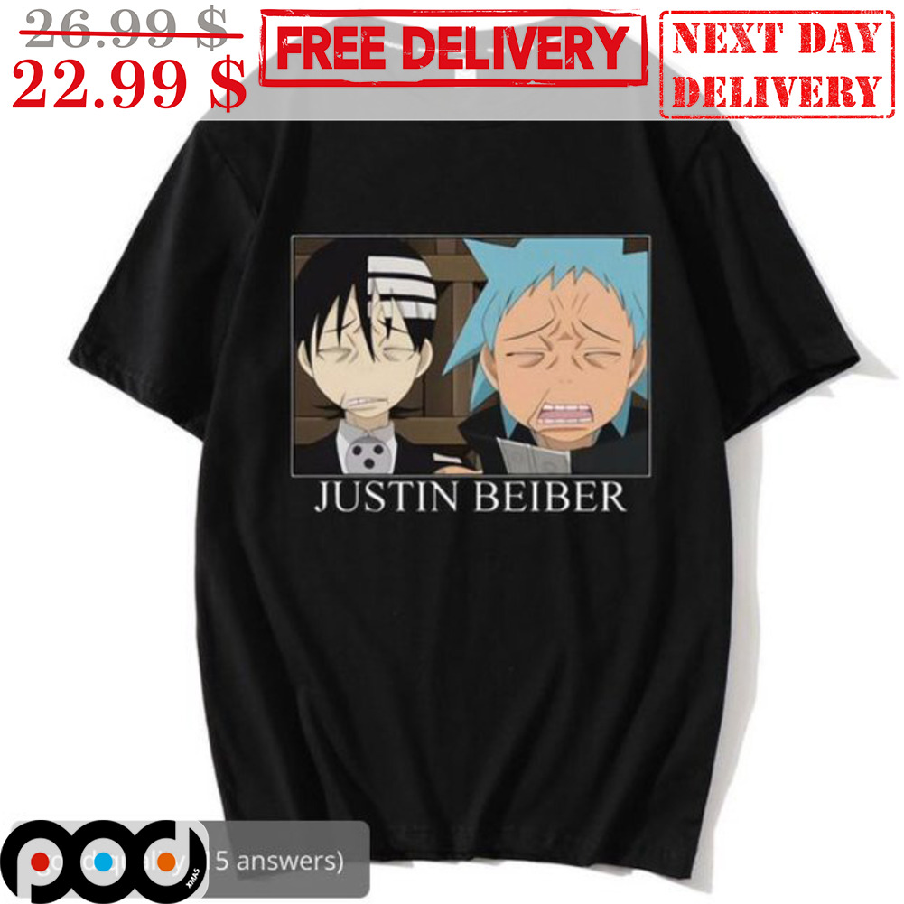 Justin Beiber New Mens Soul Eater Anime Shirt