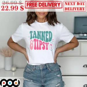 Tanned Tipsy Smile Face Vintage Shirt