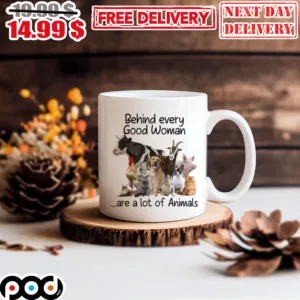 Behind every good woman are a lot of Animals the zoo mug