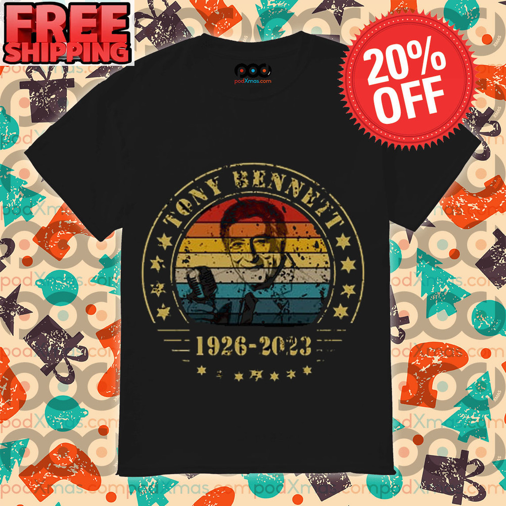 Tony Bennett 1926-2023 Portrait Thank You For The Memories RIP Sunset Vintage Shirt