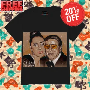 Cheek To Cheek Tony Bennett And Lady Gaga Rest In Peace Portrait 2023 Vintage Shirt