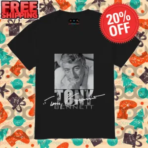 Tony Bennett Portrait Signature Rest In Peace Vintage Shirt