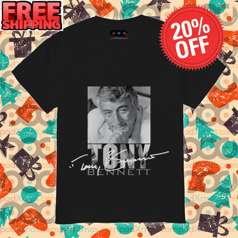 Tony Bennett Portrait Signature Rest In Peace Vintage Shirt