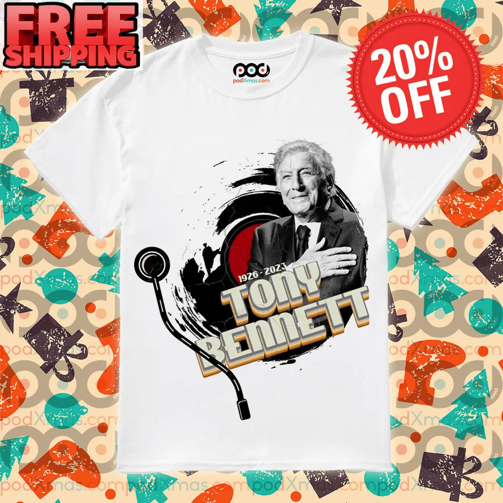 RIP Tony Bennett 1926 2023 Vinyl Record Rest In Peace Vintage Shirt