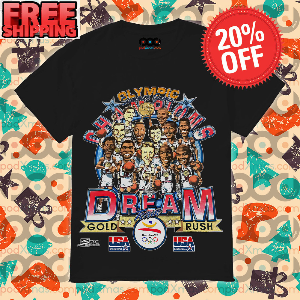 Olympic Summer Games Champion Dream Team Gold Rush Animation Vintage Shirt