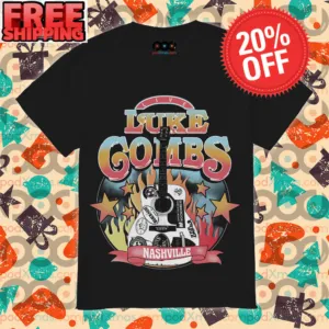 Live Luke Combs Nashville Guitar Electric Country Music Vintage Shirt
