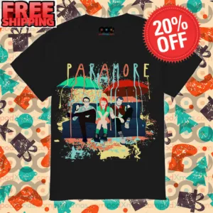 Paramore Rock Band Rain Colorful Tour Shirt