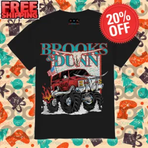 Brooks & Dunn Bull Skull Truck Kix Brooks Ronnie Dunn Country Music Vintage Shirt