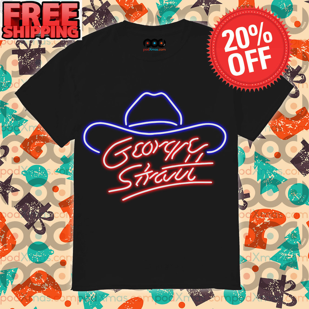 George Strait Cowboys Hat Neon Country Music Shirt
