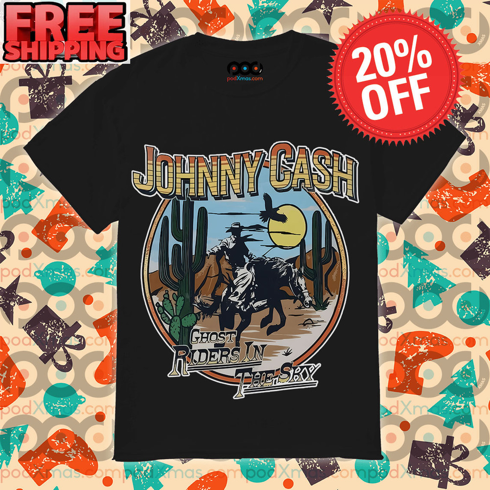 Johnny Cash Ghost Ride In The Sky Western Cowboy Style Vintage Shirt