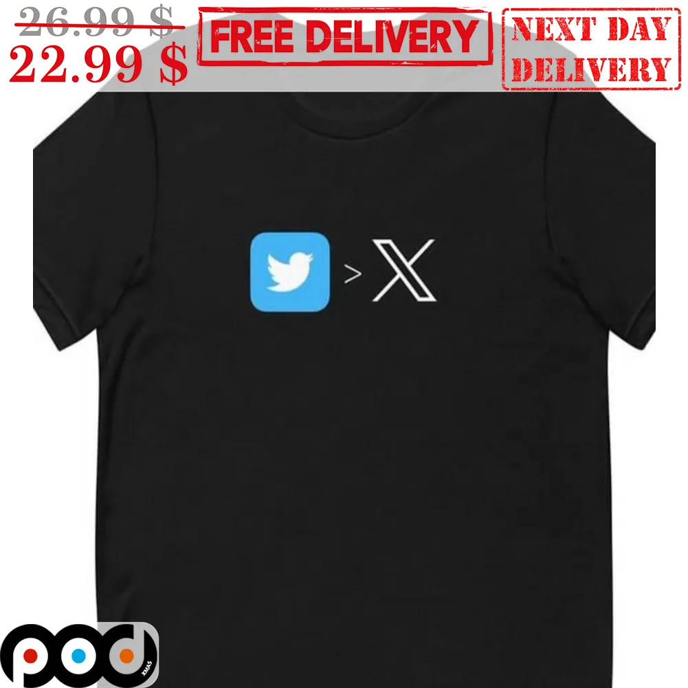 Twitter Logo Update X Shirt