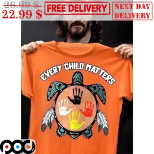 Every Child Matters Turtle Handprints Vintage Shirt