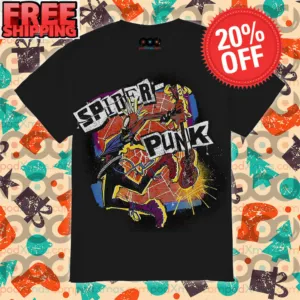 Spider-Punk Spider-Man Across Into The Spider-Verse Graphic Art Shirt