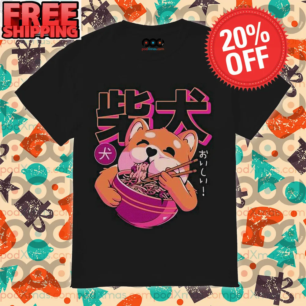 Shiba Eat Ramen Cute Shirt