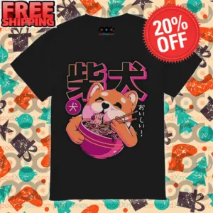 Shiba Eat Ramen Cute Shirt