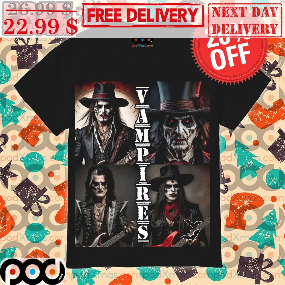 Vampires Johannes Eckerström Gene Simmons Rock Band Shirt