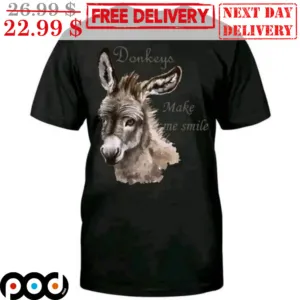 Donkeys Make Me Smile Vintage Shirt
