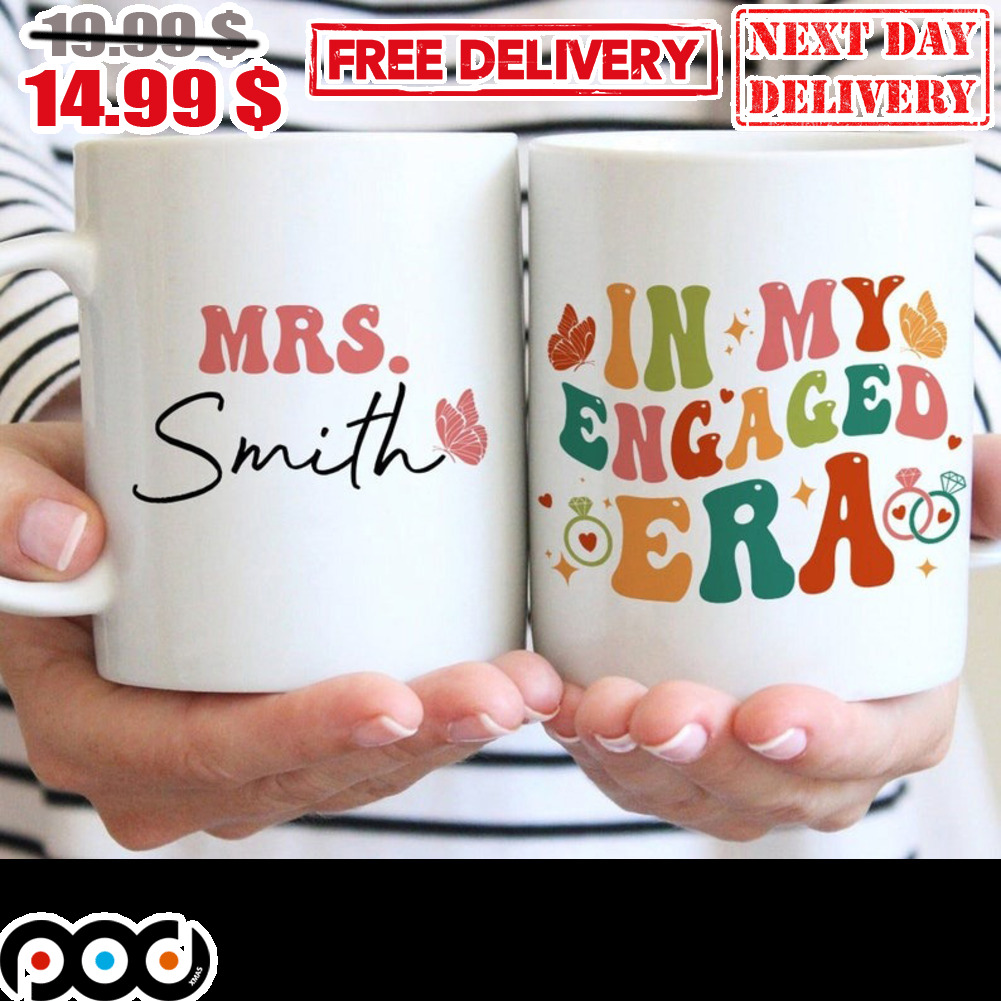 Mrs Smith In My Engaged Era Butterfly Mug