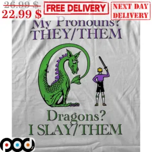My Pronouns They Them Dragons I Slay Them Shirt