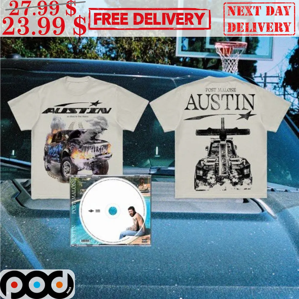 Post Malone Austin Car Fire Shirt