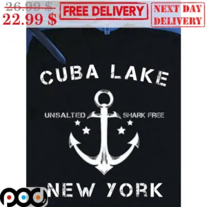 Anchor Cuba Lake Unsalted Shark Free New York Vintage Shirt