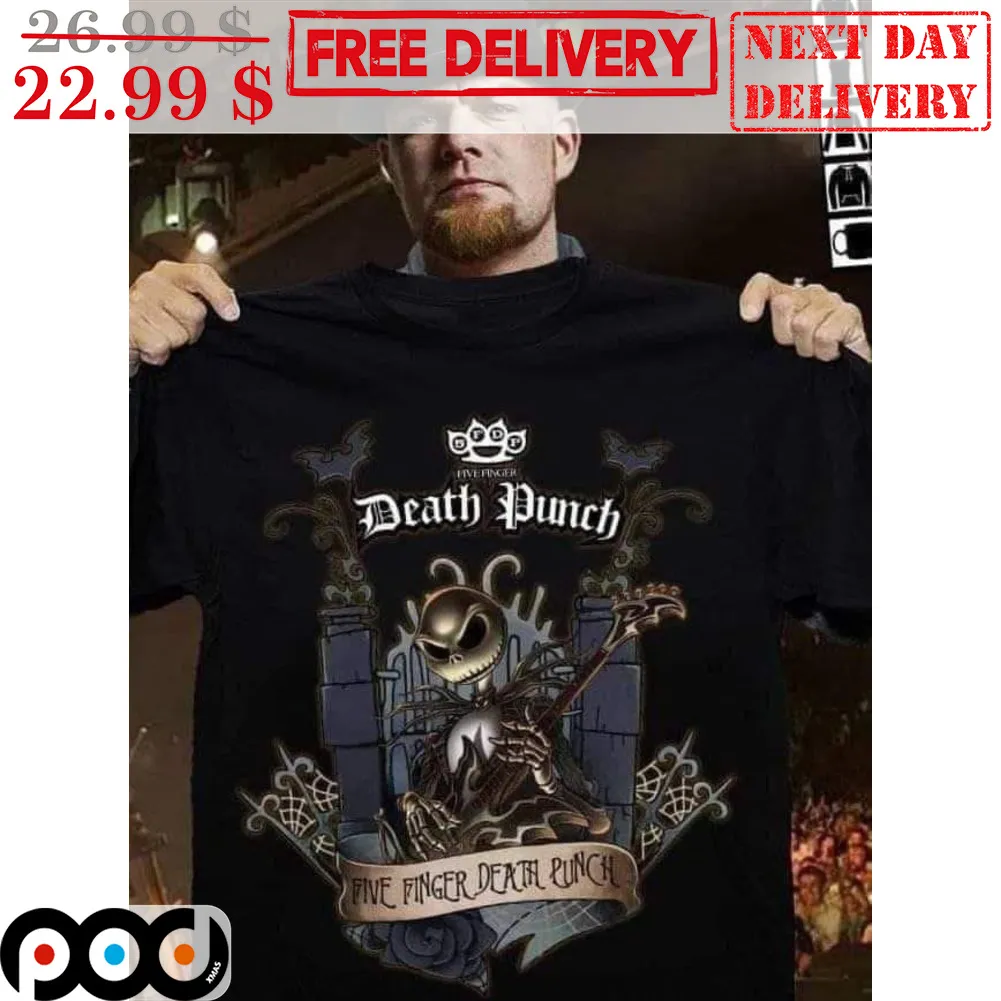 Jack Skellington Death Punch Five Finger Death Punch Halloween 2023 Shirt