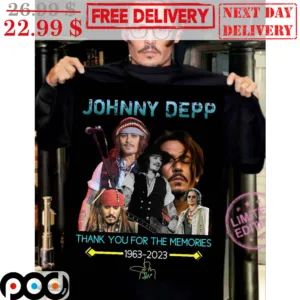 Johnny Depp Thank You For The Memories 1963-2023 Signature Vintage Shirt