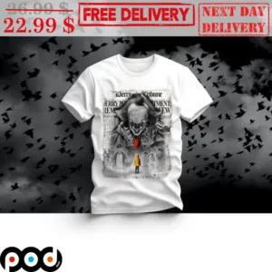 Pennywise IT Newspaper Halloween 2023 Horror Character Shirt