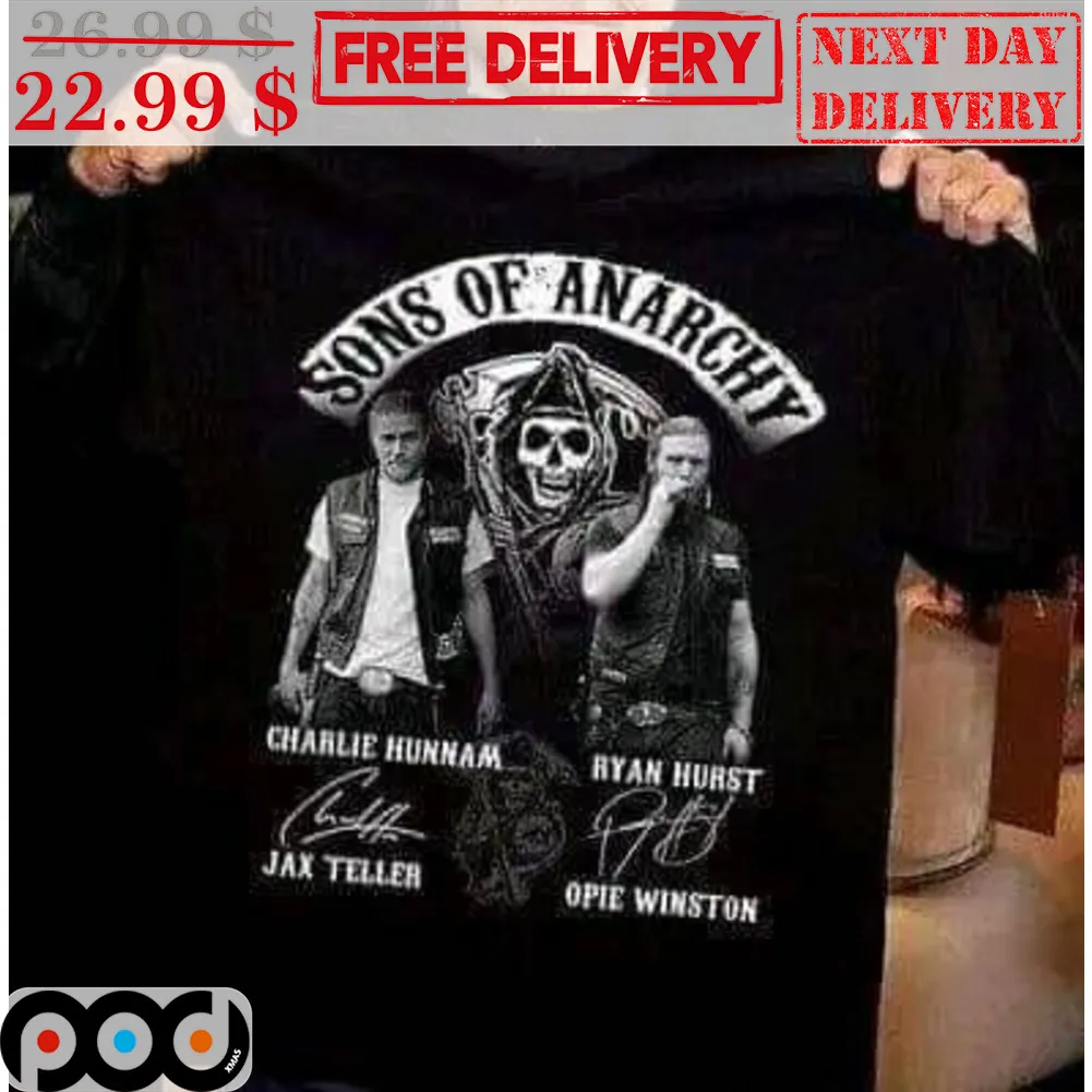 Sons Of Anarchy Charlie Hunnam Ryan Hurst Jax Teller Opie Winston Signature Vintage Shirt