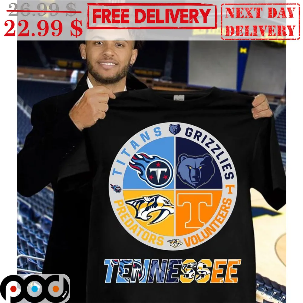 Titans Grizzlies Predators Volunteers Tenessee Shirt