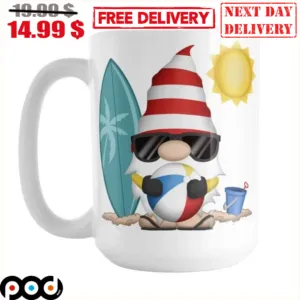 Summer Beach Cute Gnome Mug