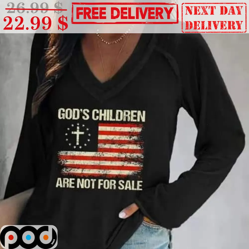 Christian American Flag God's Children Are Not For Sale Vintage Shirt