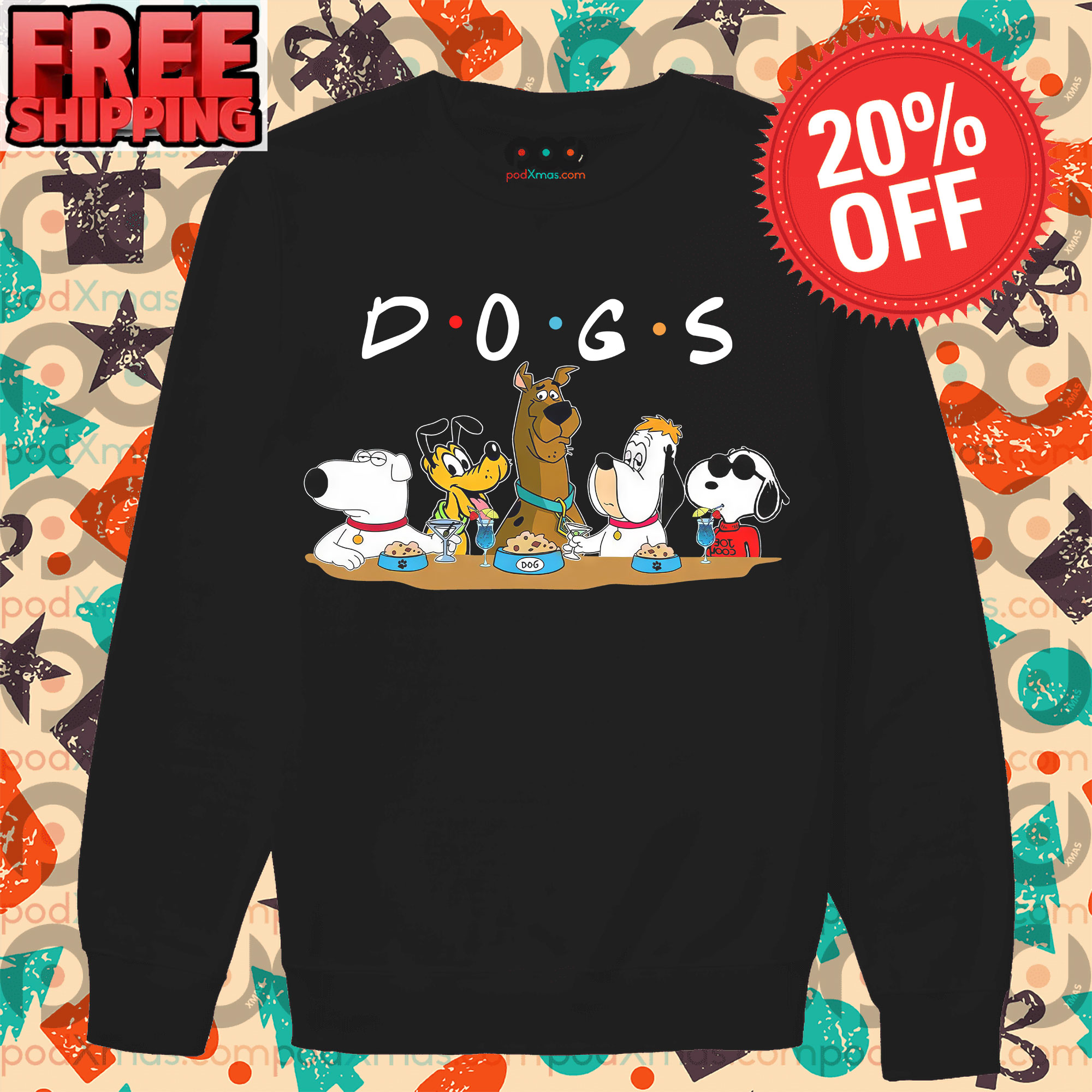 Dogs Friend Goofy Brian Griffin Pluto Scooby DooDroopy Snoopy Shirt 11 Dogs Friend Goofy Brian Griffin Pluto Scooby DooDroopy Snoopy Long Sleeve