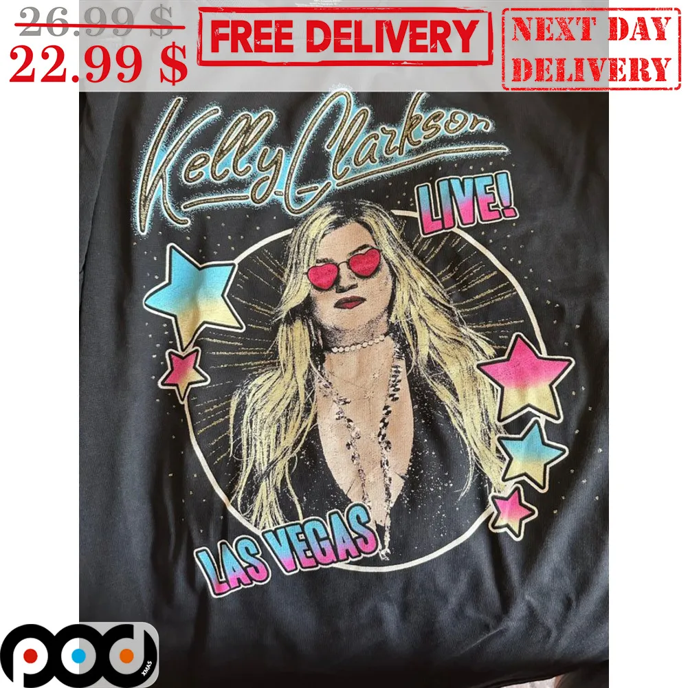 Kelly Clarkson Live Las Vegas Stars Vintage Shirt
