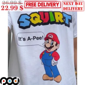 Super Mario Squirt It's A-Pee Shirt