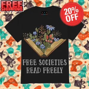 Book Flower Free Societies Read Freely Shirt