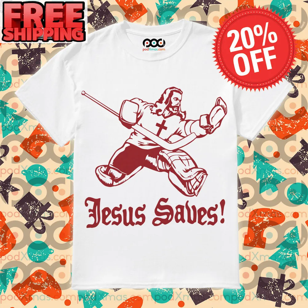 Jesus Saves Hockey Shirt