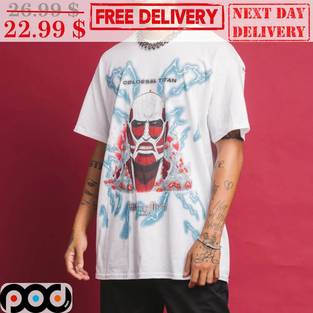 Colossal Titan Attack On Titan AOT Form Lightning Shirt