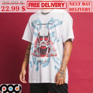 Colossal Titan Attack On Titan AOT Form Lightning Shirt