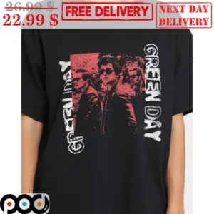 Green Day Punk Rock Billie Joe Armstrong Mike Dirnt Tré Cool Vintage Shirt