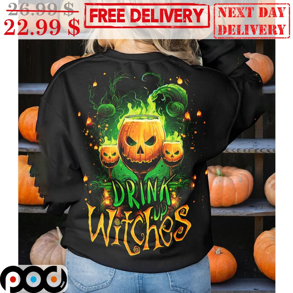 Cup of Wine Drink Witches Halloween 2023 Shirt