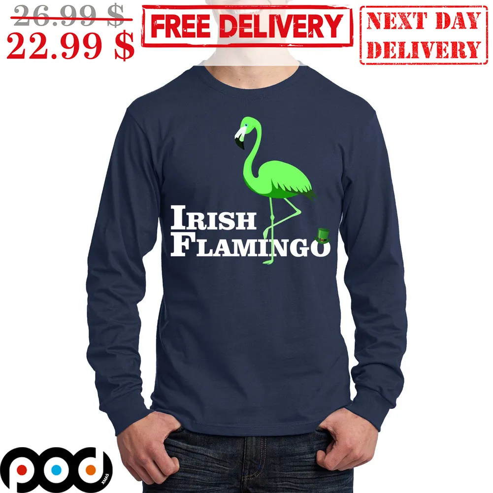 Green Irish Flamingo Shirt