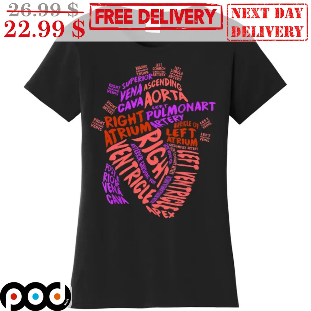 Superior Vena Ascending Right Left Pulmonart Atrium Artery Shirt