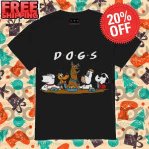 Dogs Friends Snoopy Brian Griffin Pluto Droopy Scooby-Doo Shirt