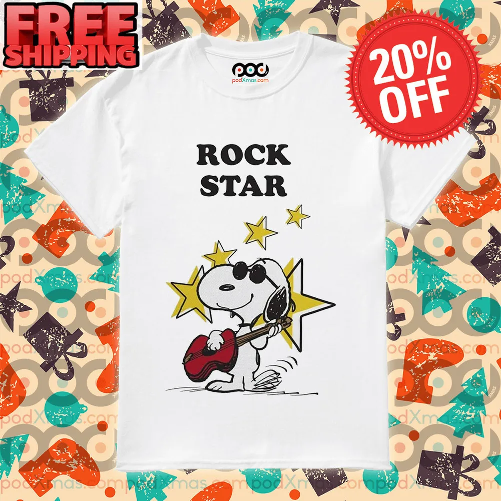 Snoopy Playing Guitar Rock Star Shirt